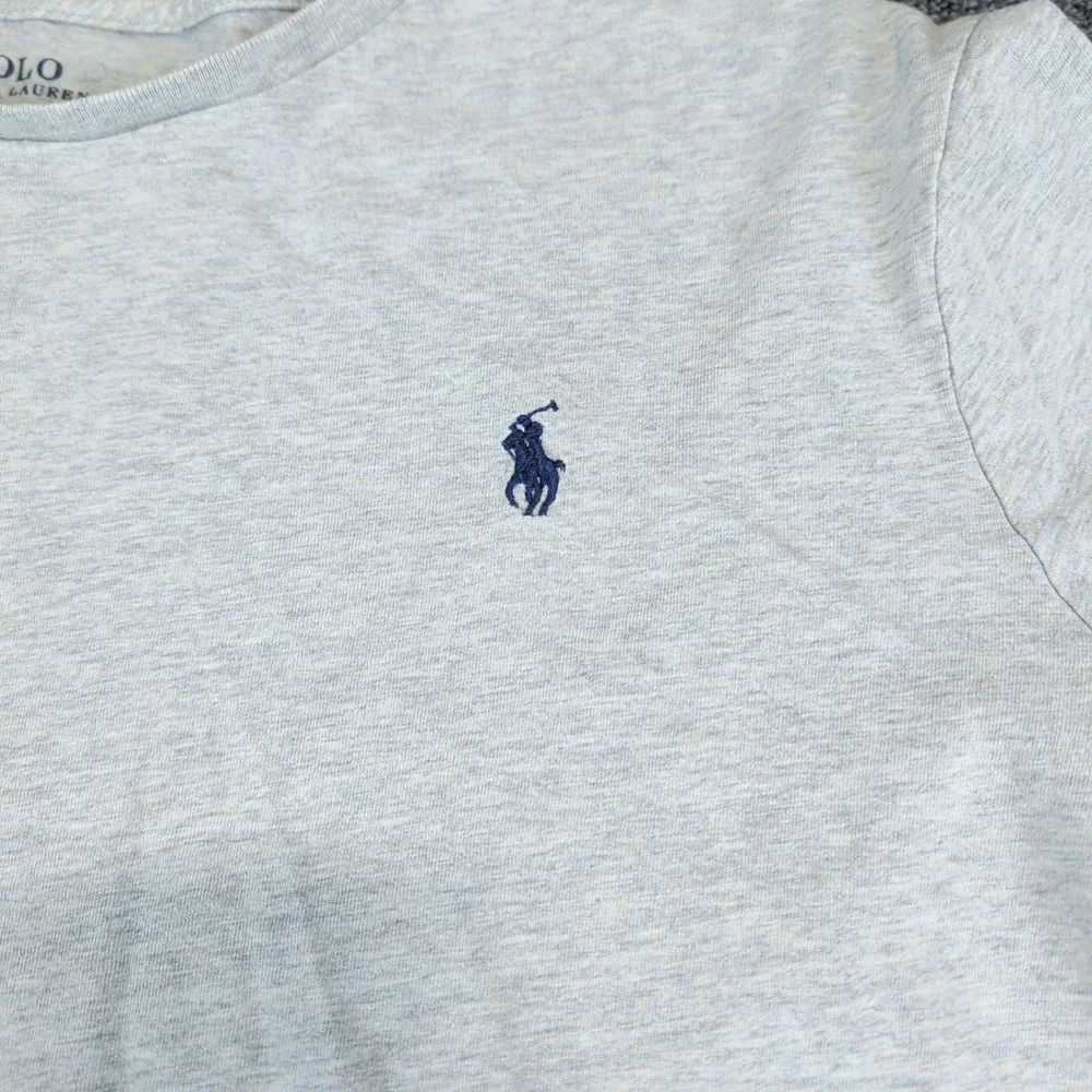 Polo Ralph Lauren Classic Preppy Long Sleeve T-Shirt Mens L Gray Cotton Tee
